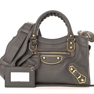 Balenciaga City Bag small gold and grey (with dust bag)